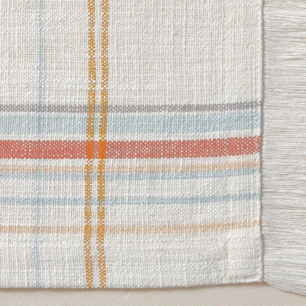 4 Hearth & Hand Magnolia Casual Plaid Cotton Placemats